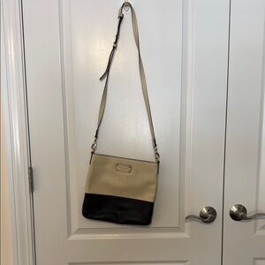 Kate Spade Cream and Black Crossbody Bag with Adjustable Strap